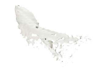 3d render of liquid splash isolated on white background with clipping path