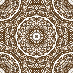 Seamless Floral pattern. Art-deco Geometric background. Modern graphic design. Vector illustration. For print, fashion