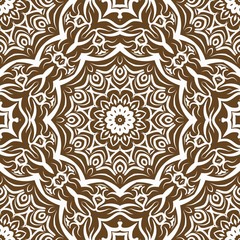 Seamless vector pattern. Geometric floral ornament. For Interior decoration, wallpaper, presentation, fashion design, print.