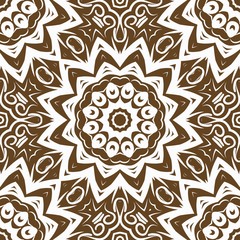 Seamless Floral pattern. Art-deco Geometric background. Modern graphic design. Vector illustration. For print, fashion