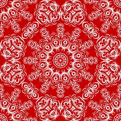 Seamless monochrome color floral pattern. Abstract design. Vector illustration for wallpaper, fabric, print