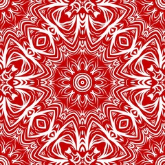 Beautiful fantasy flower ornament. seamless art-deco pattern. vector illustration. for design, wallpaper, invitation