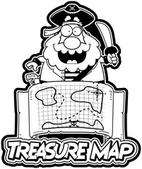 Cartoon Pirate Treasure Map