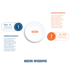 Fototapeta premium Modern Infographic. Chart template for presentation 2 options