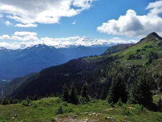 A stunning view of Mount Baker in the North Cascades in summer
