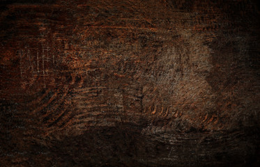 Dark wood bark texture background with old natural pattern. Dark brown wooden surface.