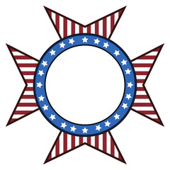 Isolated american emblem