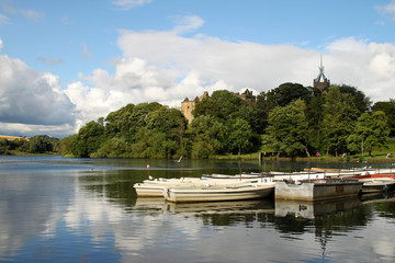 Fototapeta premium Scottish Pond with Boats