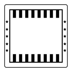 Isolated monochrome american emblem