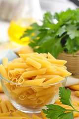Pasta prepared for cooking