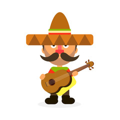 hot Mexican in sombrero