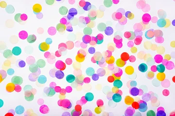 Foto op Canvas Achtergrond van kleurrijke confetti © Demetrio