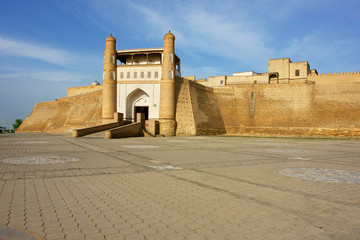 The Ark of Bukhara fortress located in the city of Bukhara, Uzbekistan © robnaw