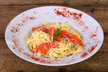 Pasta with salmon