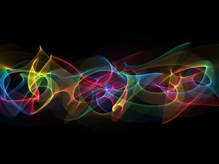 Abstract colorful wave design element