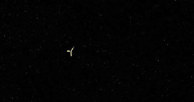Long shot: the Juno spacecraft travelling through empty space . Reversible, can be rotated 180 degrees. Elements of this image furnished by NASA.