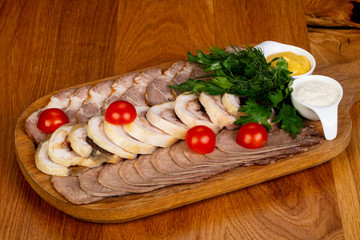 Assortment pickled meat