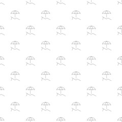 Beach background from line icon. Linear vector pattern