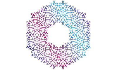 Hand Drawn Mandala Coloring Book Mantra