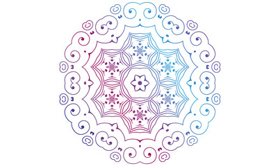 Hand Drawn Mandala Coloring Book Mantra