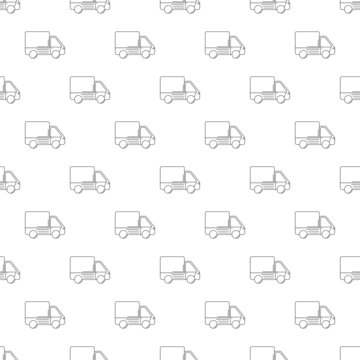 Delivery background from line icon. Linear vector pattern