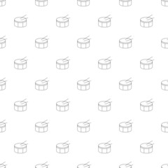 Drum background from line icon. Linear vector pattern
