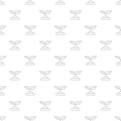 Ecology background from line icon. Linear vector pattern