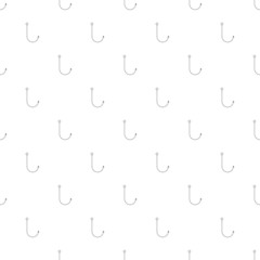 Fishing background from line icon. Linear vector pattern