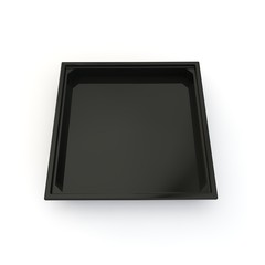 Black plastic pallet for products and goods