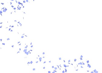 Bright and colorful confetti flying. Isolated background