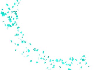 Bright and colorful confetti flying. Isolated background