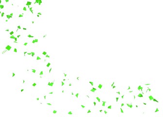 Bright and colorful confetti flying. Isolated background