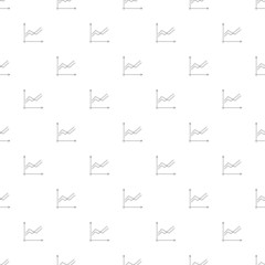 Graph background from line icon. Linear vector pattern