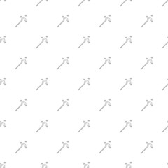 Magic staff background from line icon. Linear vector pattern