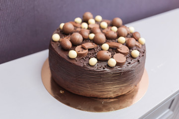Wedding chocolate cake for celebrations
