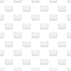 Money background from line icon. Linear vector pattern