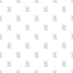 Passport background from line icon. Linear vector pattern