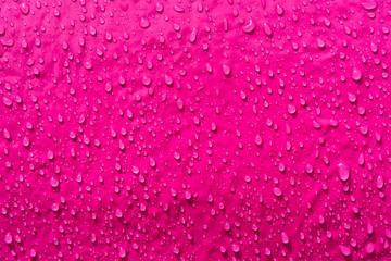 Rain drops on the shiny surface