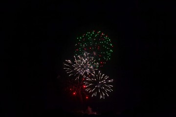 Firework with a black sky