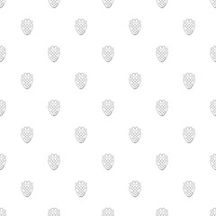 Strawberry background from line icon. Linear vector pattern