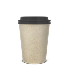 Blank paper coffee cup mock up