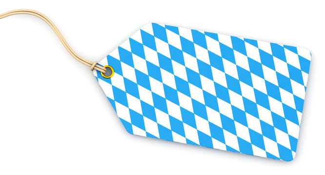 Anh&auml;nge-Etikett - Rauten - Bayern