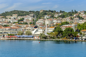 Fototapeta na wymiar Istanbul, Turkey, 3 August 2012: Kinali Island, Princes Islands district of Istanbul