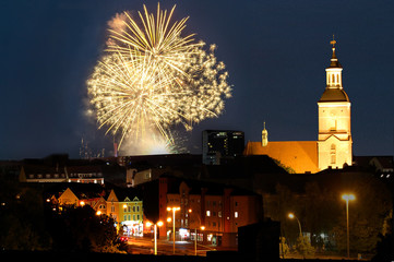 Feuerwerk über Berlin Spandau