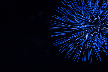 Blue fire works celebration