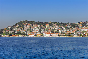 Fototapeta na wymiar Istanbul, Turkey, 20 July 2011: Kinali Island, Princes Islands district of Istanbul