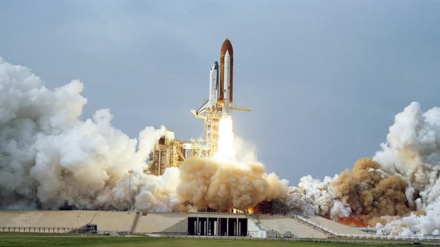 4K NASA Cinemagraph Collection - Shuttle Launch. Seamless loop.