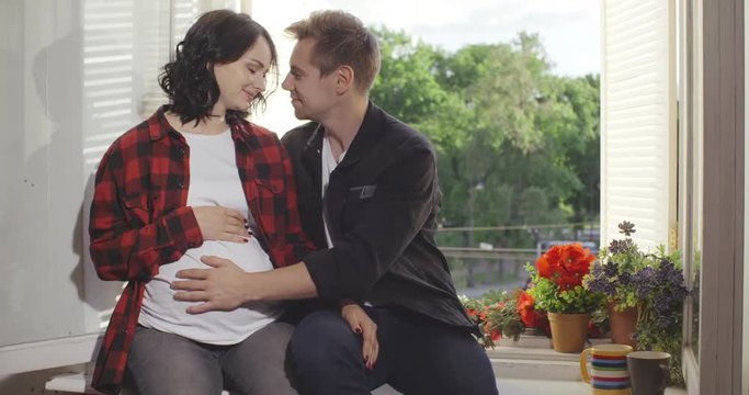 Couple waiting for his first-born baby