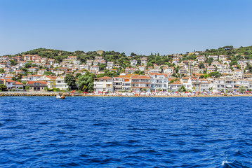 Fototapeta na wymiar Istanbul, Turkey, 23 July 2011: Kinali Island, Princes Islands district of Istanbul