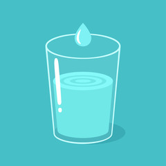 Glass of water illustration